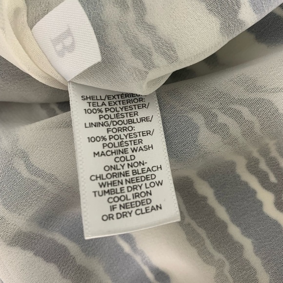 LOFT Blue White Striped Halter Camisole Tank Top Flowy V-Neck Size Medium - Picture 7 of 7